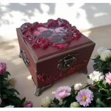 Органайзер багатофункціональний 16*16*11 Шкатулка Скринька ручна робота для прикрас, шкатулка дерев“яна стане вишуканим подарунком