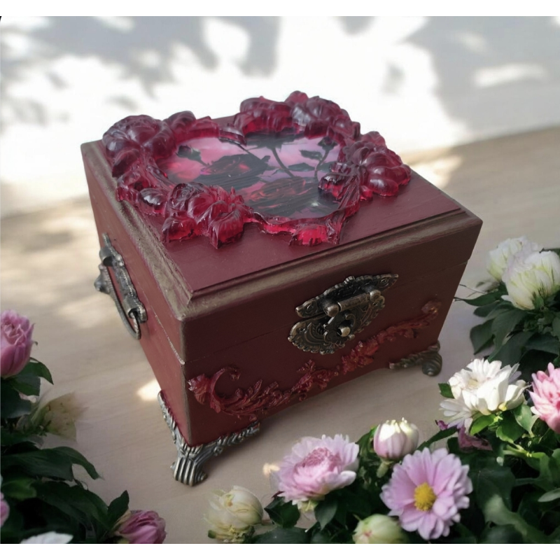 Органайзер багатофункціональний 16*16*11 Шкатулка Скринька ручна робота для прикрас, шкатулка дерев“яна стане вишуканим подарунком